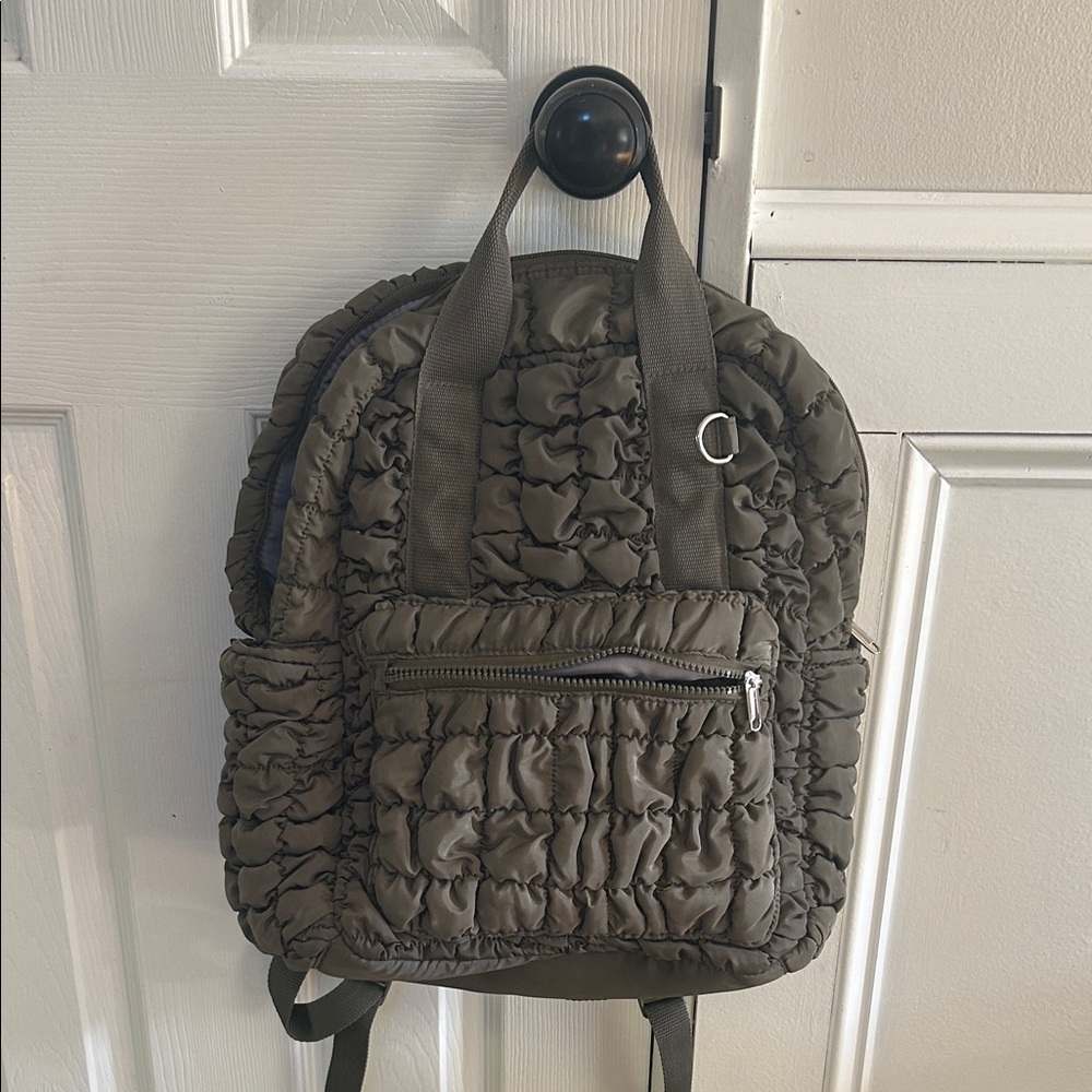 Wild Fable Quilted Gray Backpack